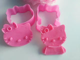 2Pcs/Set Hello Kitty Mickey Shape Cookie Mould Plastic Sugar Fondant Cake Mold Biscuit Cookie Cutters Cookie Tools