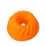 Pumpkin  shaped Swirl Bundt Ring Cake Bread Pastry Silicone Mold Pan Tray Mould New Useful