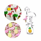 Creative Cookie Cutter Mold Flamingo Pineapple Shape Stainless Steel Biscuit Fondant Cake Moulds Cake Mold Baking kitchen Tools