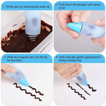 32-Piece Cake Decorating Supplies Tips Kits Penholder Cleanser Brush With Scissors For Mounting Pen Brush For Cream Bag