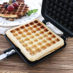 1 pcs Waffle Mold Aluminum+Teflon Waffle Maker coating Stove Waffle DIY Muffins Mould Bakeware Machine Kitchen Tool