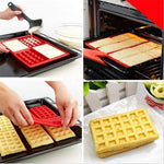 Flower Rectangle Silicone Waffle Mold Pan Microwave Baking Cookie Cake Muffin Bakeware Cooking Tool Kitchen Accessories Supplies